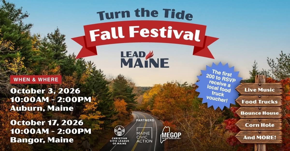 Turn the Tide Fall Festival - Lead Maine, Bangor Oct 17, 10AM-2PM